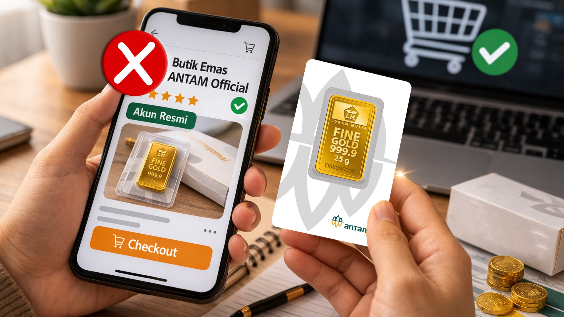 Jangan Asal Checkout: Cara Aman Beli Emas ANTAM di Marketplace Resmi
